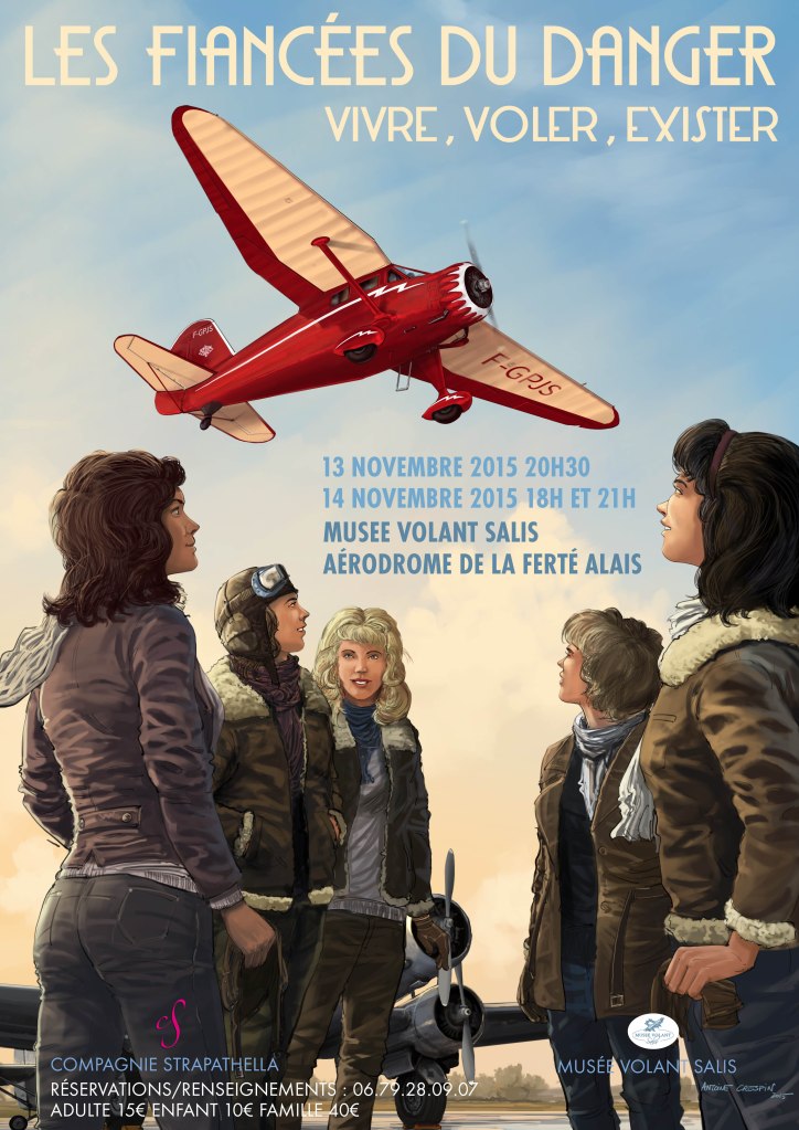 Poster for a Play about women pilot.